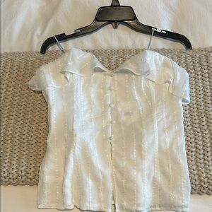 Elegant White Off-Shoulder Women's Top